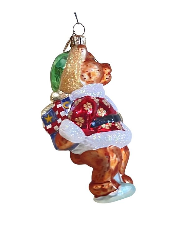 Christopher Radko Gifts To Bear Ornament 2000 With Box Blown Glass 5\